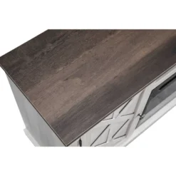 54" TV Stand For TVs Up To 60" With Electric Fireplace Saw Cut Off White - Home Essentials -Baxton Studio Shop GUEST 74fb0fc8 0107 4818 817f 3459259f5b97