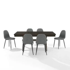 7pc Hayden Extendable Dining Set With Weston Chairs Distressed Gray/Slate - Crosley -Baxton Studio Shop GUEST 7518ab47 f558 42a1 905c d194c2f91645