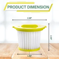 Nispira True HEPA Filter Replacement Compatible With Ryobi ONE+ 18V Handheld Vacuum Models PCL700 PCL704 PCL705, 6 Packs