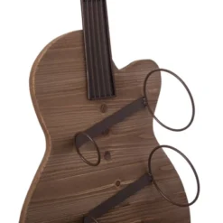 VintiquewiseBlack Metal Guitar Shaped Wine Rack Holder For Living Room, Dining, Or Entryway -Baxton Studio Shop GUEST 75748b97 bb95 4975 b7f9 d7dd47990156