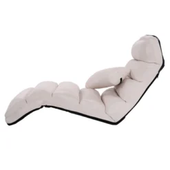 Costway Folding Lazy Sofa Chair Stylish Sofa Couch Beds Lounge Chair W/Pillow Beige New -Baxton Studio Shop GUEST 757d4dec 4e1d 4fe7 a9a0 1e370a548b18