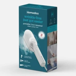 HoMedics Portable 3-in-1 Garment Steamer: Handheld, Vertical Steam, 1050W, 10 Min Steam, 2.5L Tank, 8ft Cord, White -Baxton Studio Shop GUEST 75b5e03f f849 4dd0 ad35 815dbfecfbab