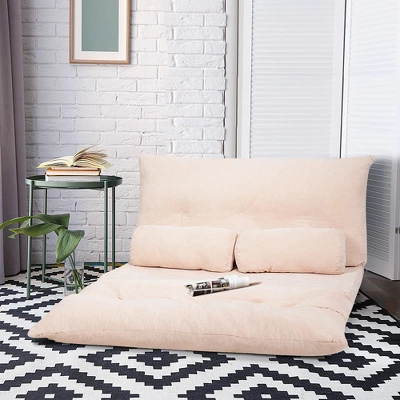 Costway Floor Sofa Bed 6-Position Adjustable Sleeper Lounge Couch With 2 Pillows 2 Costway Floor Sofa Bed 6-Position Adjustable Sleeper Lounge Couch With 2 Pillows - Image 2