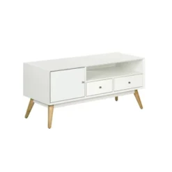 Lilou TV Stand For TVs Up To 53" French White - Adore Decor -Baxton Studio Shop GUEST 7603c1e2 420d 43ba 8d04 deabe09167f8