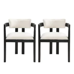 Christopher Knight Home Clarissa Rustic Upholstered Rubberwood Dining Chairs (Set Of 2)