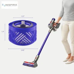 Nispira True HEPA Vacuum Filters Replacement Kit For Dyson V6 V6 Absolute Total Clean Cordless Stick Vacuum, Compare To Part #966741-01, 4 Packs