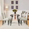 Yaheetech Set Of 4 Modern Upholstered Dining Chairs For Living Room, Dining Room, Home, Kitchen