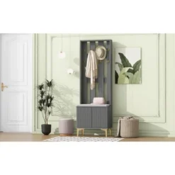 TIRAMISUBEST Modern Luxury 4-in-1 Hall Tree With Cushion - Grey Entryway Organizer With Storage 17 TIRAMISUBEST Modern Luxury 4-in-1 Hall Tree With Cushion - Grey Entryway Organizer With Storage -Baxton Studio Shop GUEST 7753cfbb 1b41 412e b9ba 11388019fcd3
