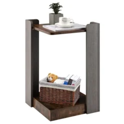 Costway 2 Tier Sofa Side End Table W/Storage Shelf For Small Spaces Living Room Bedroom 15 Costway 2 Tier Sofa Side End Table W/Storage Shelf For Small Spaces Living Room Bedroom -Baxton Studio Shop GUEST 7773d596 10a4 416b bbb7 c109dcaf464e