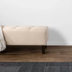 Rosewell Button Tufted Fabric Accent Bench - CorLiving -Baxton Studio Shop GUEST 77775d3a ccb7 4354 80d7 039fb6b3b576