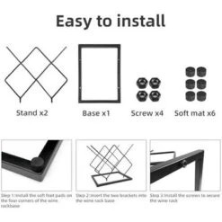 Itopfox Small Wine Rack Countertop, 5-Bottle Metal Holder For Home Kitchen Bar, Tabletop Storage For Cabinet Pantry -Baxton Studio Shop GUEST 777c2311 0938 43a7 9899 d22372bb1078