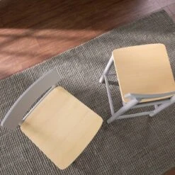 Set Of 2 Poyor 33.5" Two-Tone Counter Height Barstools Gray/Natural - Aiden Lane -Baxton Studio Shop GUEST 77d59fd9 84ce 4222 a59b cce5ebb6abfb