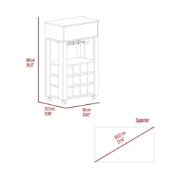 Gulches 12 Bottle Wine Rack With Casters, 8 Capacity Stemware Rack And Spacious Drawer 9 Gulches 12 Bottle Wine Rack With Casters, 8 Capacity Stemware Rack And Spacious Drawer -Baxton Studio Shop GUEST 7802ad9d ba20 4655 8965 a1d8f210ad60 1
