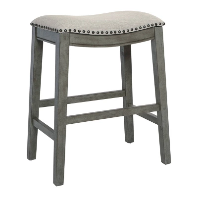 24" Saddle Counter Height Barstool - OSP Home Furnishings 4 24" Saddle Counter Height Barstool - OSP Home Furnishings - Image 4
