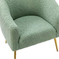 Vicenza Wooden Upholstered Accent Chair Contemporary Living Room Chair Polyester Barrel Chair With Metal Legs For Bedroom | Karat Home -Baxton Studio Shop GUEST 788607f8 c639 4ab6 b064 ae488540586f