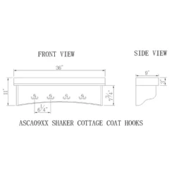 Shaker Cottage Coat Hooks With Tray - Alaterre Furniture 9 Shaker Cottage Coat Hooks With Tray - Alaterre Furniture -Baxton Studio Shop GUEST 7898e17c bd67 49f5 af62 aa766a079cc8