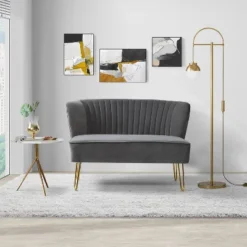 Ainhoa 45" Contemporary Solid And Manufactured Wooden Frame Loveseat | ARTFUL LIVING DESIGN 35 Ainhoa 45" Contemporary Solid And Manufactured Wooden Frame Loveseat | ARTFUL LIVING DESIGN -Baxton Studio Shop GUEST 78d54ffa 95fd 4bef 9983 b9dfed7184a2