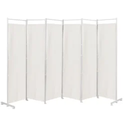 Costway 6-Panel Room Divider Folding Privacy Screen W/Steel Frame Decoration BrownBlack -Baxton Studio Shop GUEST 78db6b33 9d75 403c b321 7f3a8d8f7174