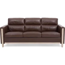 Acekool Modern Upholstered 3-Seater Sofa, Loveseat With Side Pocket, Wood Frame, For Living Room, Bedroom, Office, Gray -Baxton Studio Shop GUEST 78dde364 df9b 4dbb b676 bed1f5d0ea49