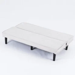 66'' Soft Corduroy Fabric Sofa Bed With Button-Tufted Backrest, Convertible For Living Room, Apartment And Bedroom -Baxton Studio Shop GUEST 78e500ae 0a96 44c3 8c35 340e902a70f0