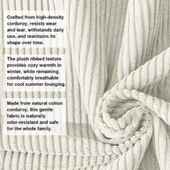 Convertible Corduroy Sleeper Sofa Bed: 3-Seater Futon With King Mattress. No-Assembly Fixed Frame For Living Room, Dorm & Studio. 10 Convertible Corduroy Sleeper Sofa Bed: 3-Seater Futon With King Mattress. No-Assembly Fixed Frame For Living Room, Dorm & Studio. -Baxton Studio Shop GUEST 78fe0f17 83e1 4763 83a4 ac91f8be5da1 1