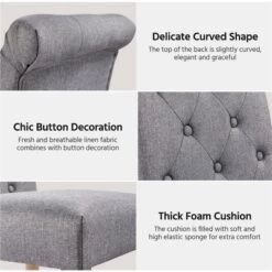 Yaheetech 2pcs Classic Fabric Upholstered Dining Chair Kitchen Chair -Baxton Studio Shop GUEST 79016209 ed5d 4130 b1d4 f7c46328afac