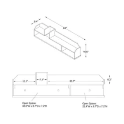 63" Quelda Wall Mounted TV Console - MiBasics -Baxton Studio Shop GUEST 79596334 95c6 45f6 8fda 898b83f8adcc