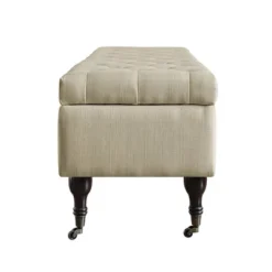 Collette Tufted Bench With Storage Butter Cream - Adore Decor -Baxton Studio Shop GUEST 795f10a0 8583 4b06 9f4e eede04c89957
