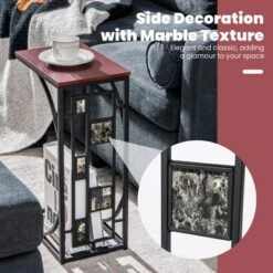 Costway 1PC2 PCS C-Shaped Side Sofa Narrow Snack Table For Living Room Bedroom Small Space 14 Costway 1PC2 PCS C-Shaped Side Sofa Narrow Snack Table For Living Room Bedroom Small Space -Baxton Studio Shop GUEST 79bac385 a3bd 4cb3 b338 dc96299ba888