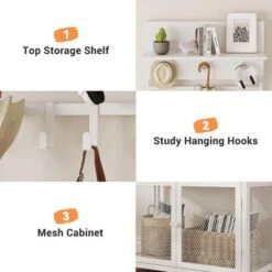 Coat Rack Shoe Storage 72.8in White Hall Tree With Doors Narrow Coat Tree Shoe Shelf Organizer -Baxton Studio Shop GUEST 7a040a01 beca 40e3 a66e a4c43d26ded0