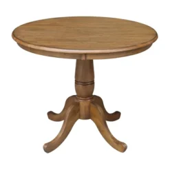 36" Round Top Pedestal Table - Pecan - International Concepts 7 36" Round Top Pedestal Table - Pecan - International Concepts -Baxton Studio Shop GUEST 7abcaa8f 004f 4b33 920c 6180c37f70ae