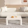 33.5" Modern Square Coffee Table, Wooden End Table, Accent Coffee Table Nightstands For Living Room Bedroom Office White