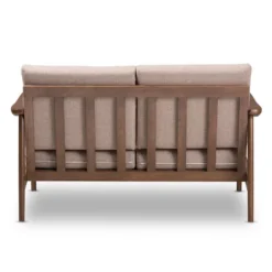 Venza Mid-Modern Walnut Wood Fabric Upholstered 2 Seater Loveseat Light Brown - Baxton Studio 10 Venza Mid-Modern Walnut Wood Fabric Upholstered 2 Seater Loveseat Light Brown - Baxton Studio -Baxton Studio Shop GUEST 7b1edf18 ae04 4d44 a989 59de5a232585