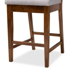 2pc Gideon Fabric Upholstered And Wood Counter Height Barstool Set - Baxton Studio -Baxton Studio Shop GUEST 7b90fd5e 2441 4868 a538 ccaae965f919