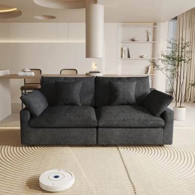 83" Cloud Couch Modular Sectional Sofa Couch,Down Filled Sectional For Living Room,Love Seat Sofas,Convertible Couch,Covers Washable&Replaceable 12 83" Cloud Couch Modular Sectional Sofa Couch,Down Filled Sectional For Living Room,Love Seat Sofas,Convertible Couch,Covers Washable&Replaceable - Image 12