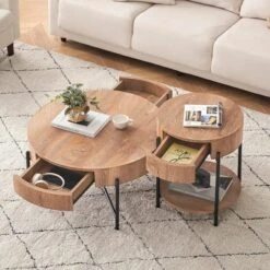 End Table Round Side Table With Drawer Circle End Tables Wooden Bedside Table 13 End Table Round Side Table With Drawer Circle End Tables Wooden Bedside Table -Baxton Studio Shop GUEST 7bc65084 e0cd 4b9e bf05 220d4baced31 1