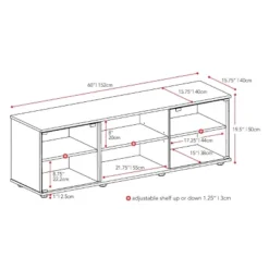 Flat Panel TV Stand For TVs Up To 64" Ravenwood Black - CorLiving -Baxton Studio Shop GUEST 7bcc4982 a83b 439f 839d 4d9efaecf636