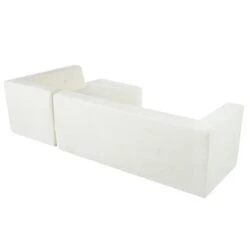 112.2"W Modern Minimalist L-Shaped Sofa, Chenillie Upholstered Modular Free Combination Sofa Set - ModernLuxe -Baxton Studio Shop GUEST 7bf58338 4b34 40d3 a268 088ea6c1552d