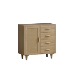 Wooden Cabinet With 4 Drawers And Rattan Decorative Doors, Natural - ModernLuxe 9 Wooden Cabinet With 4 Drawers And Rattan Decorative Doors, Natural - ModernLuxe -Baxton Studio Shop GUEST 7c27b5ab 11e8 41f7 a4dd a7028d6a92e5