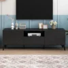 TV Stand For TVs Up To 70" With Adjustable Shelves, 1 Drawer And Open Shelves - ModernLuxe