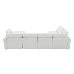 130"W Modular Sectional Sofa Couch Set, 6 Seat Convertible Sleeper Sofa Bed For Living Room -ModernLuxe -Baxton Studio Shop GUEST 7c3505aa 62c9 41c8 906f d225a5e579da