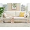 Garvee 78 Inch Sofa, 3 Seater Sofa, Comfy Modern Couch With 2 Pillows, Cozy Lounge Sofa, Sofa Couch For Living Room Apartment Bed Room, Beige