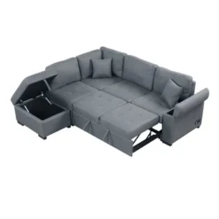 NicBex Modern Pull Out Sofa Bed Convertible Sleeper Sofa With Storage Ottoman And USB Port For Living Room 12 NicBex Modern Pull Out Sofa Bed Convertible Sleeper Sofa With Storage Ottoman And USB Port For Living Room -Baxton Studio Shop GUEST 7c8aa347 e033 4b7c 9e5d 453df75a70c9