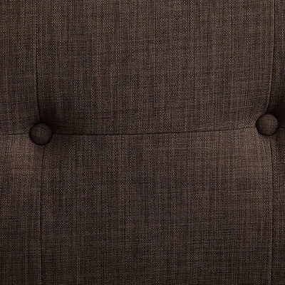 28" Hidalgo Sofa Brown Fabric - Acme Furniture 2 28" Hidalgo Sofa Brown Fabric - Acme Furniture - Image 2