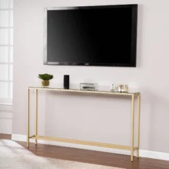 Dillard Narrow Long Console Table Deep Gold - Aiden Lane 7 Dillard Narrow Long Console Table Deep Gold - Aiden Lane -Baxton Studio Shop GUEST 7cb687d5 ddd2 41e6 86bc 1865612ab6b5