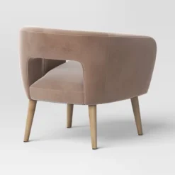Barrel Open Back Accent Chair Velvet Camel - Threshold™ -Baxton Studio Shop GUEST 7cda3f6e f279 4070 a7ef 92b757c1d401