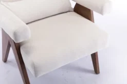 Megan 27.56" Wide Upholstered Fabric Seat And Lumbar Pillow With Walnut "V" Shape Solid Wood Legs Accent Chair With Arm Pads-The Pop Maison 15 Megan 27.56" Wide Upholstered Fabric Seat And Lumbar Pillow With Walnut "V" Shape Solid Wood Legs Accent Chair With Arm Pads-The Pop Maison -Baxton Studio Shop GUEST 7d31b2bf 2220 41e6 8e8a ceeb4e5997eb