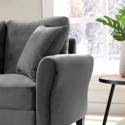 Clio Velvet Upholstered 3 Seater Sofa Couch,78 Inches Long Sofas,Modern Velvet Couch 3 Seater Sofa With 2 Pillow-Maison Boucle -Baxton Studio Shop GUEST 7d377236 fa64 4785 beb1 2b6a7831e849