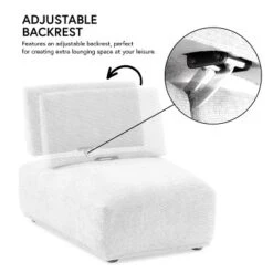 HOMES: Inside + Out 5pc Povoa 159" Modular Curved Sectional Sofa Modern Chenille With Extendable Backrest Pink -Baxton Studio Shop GUEST 7dd3c97a 0c9e 4b47 88af ba805228a108