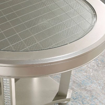 47" Jenra Round Dining Table Champagne - HOMES: Inside + Out 3 47" Jenra Round Dining Table Champagne - HOMES: Inside + Out - Image 3